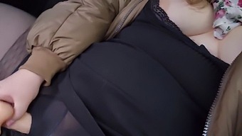 A Voluptuous Girl Indulges In Self-Pleasure In A Taxi'S Rear Seat