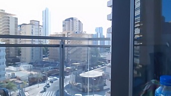 Sensual Gamer Bares All In Outdoor Balcony