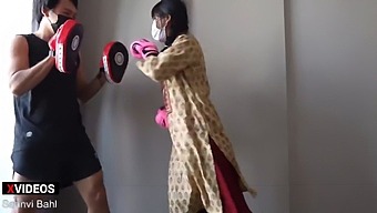 Amateur Indian Girl Punches Like A Pro In Dorm Room