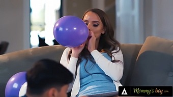 Pristine Edge, A Busty Milf, Gets Seduced By Her Stepson And His Friend