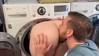 Steve Rickz'S Passionate Encounter With His Voluptuous Stepmom In The Laundry Room
