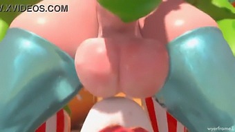 Princess Rosalina Futa Gives A Big Cock Blowjob And Gets An Orgasm.