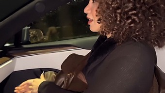 Young Italian Couple Enjoys Threesome In A Car With An Amateur Cuckold.
